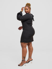 Little Black Bow Shift Dress