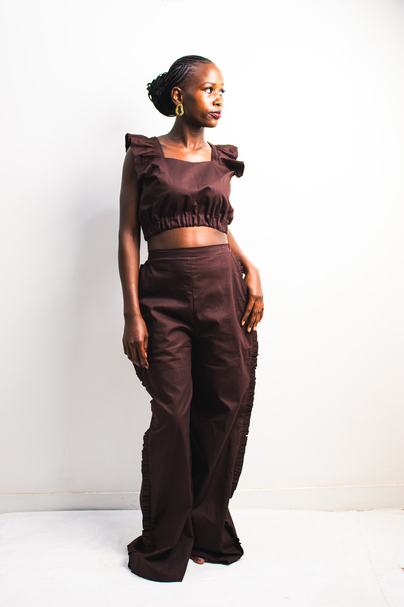 UMBO Crop Top - Dark Chocolate