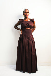 UMBO Corset Skirt - Dark Chocolate