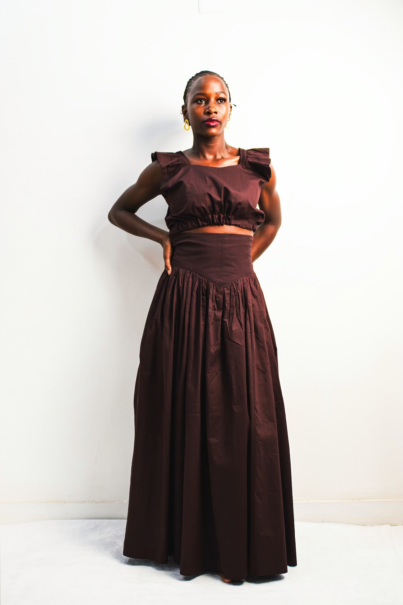 UMBO Corset Skirt - Dark Chocolate