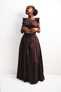 UMBO Corset Skirt - Dark Chocolate