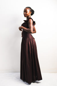 UMBO Corset Skirt - Dark Chocolate