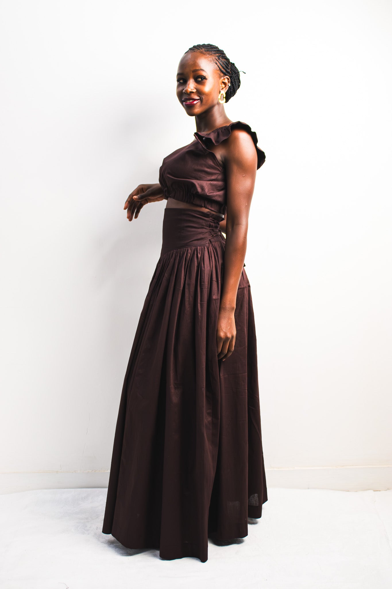 UMBO Crop Top - Dark Chocolate