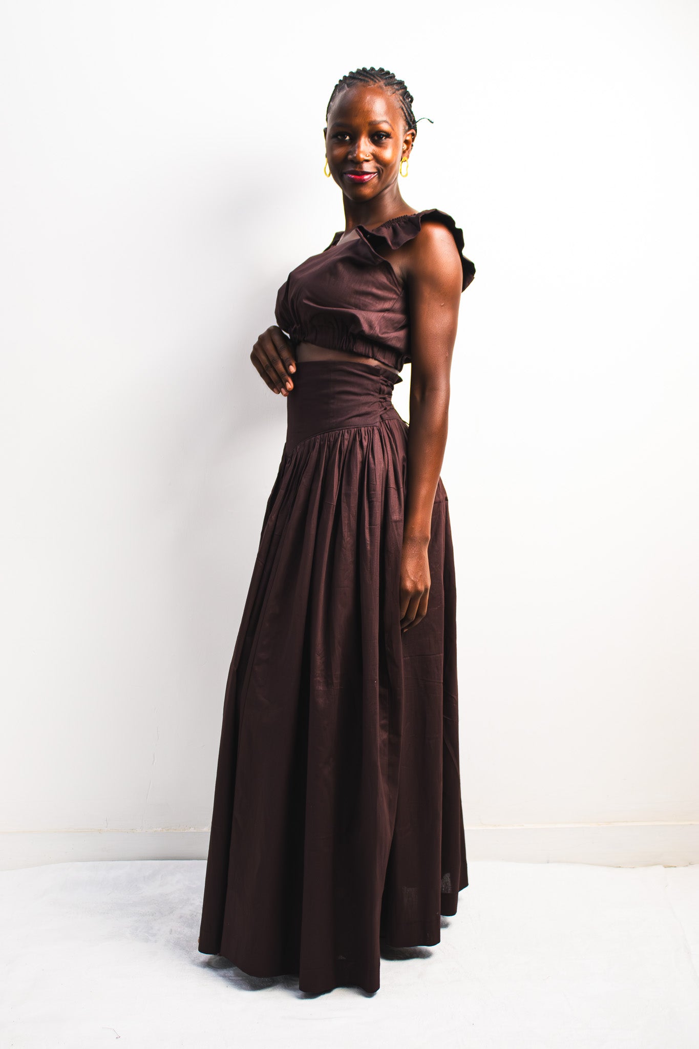 UMBO Crop Top - Dark Chocolate