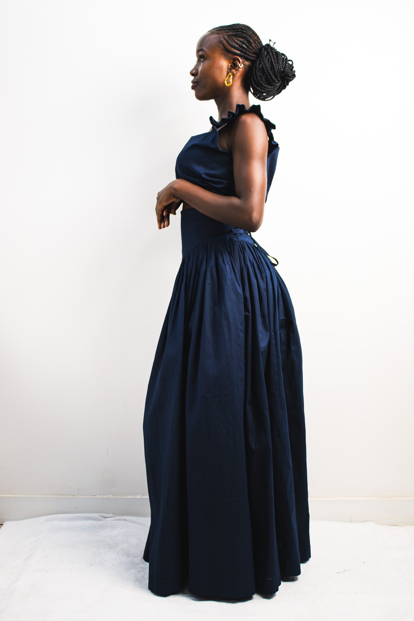 UMBO Corset Skirt - Navy Blue