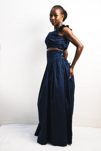 UMBO Crop Top - Navy Blue