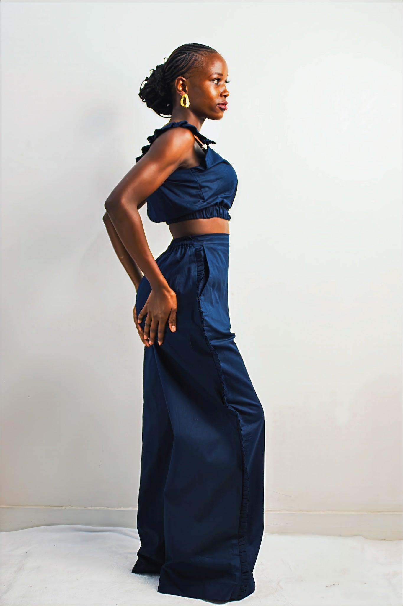 UTU Palazzo Pants - Navy Blue