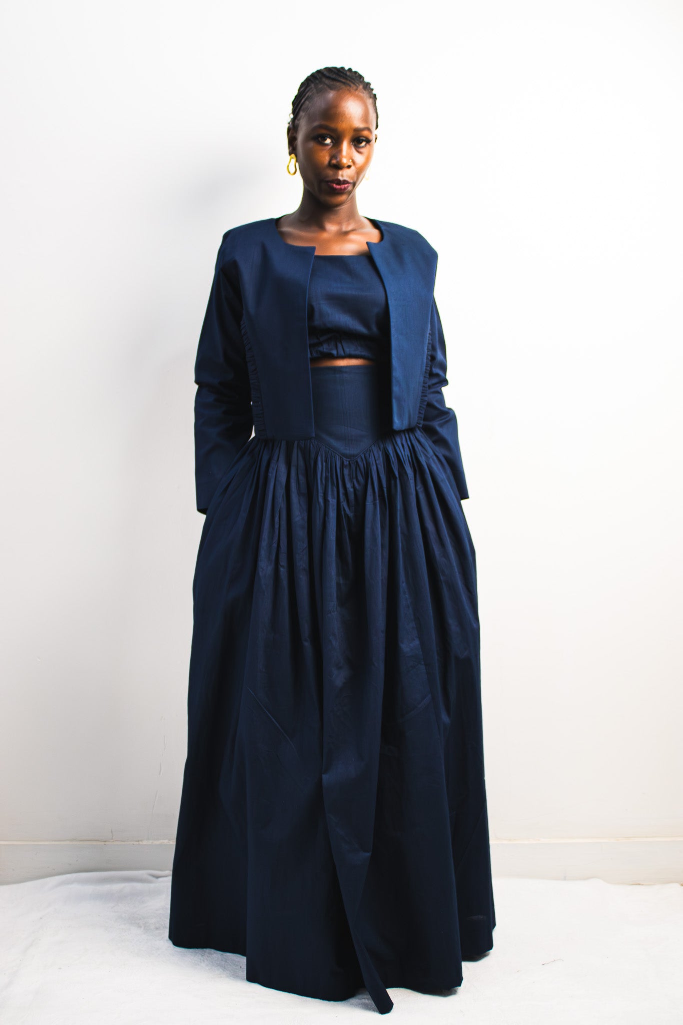 UMBO Corset Skirt - Navy Blue