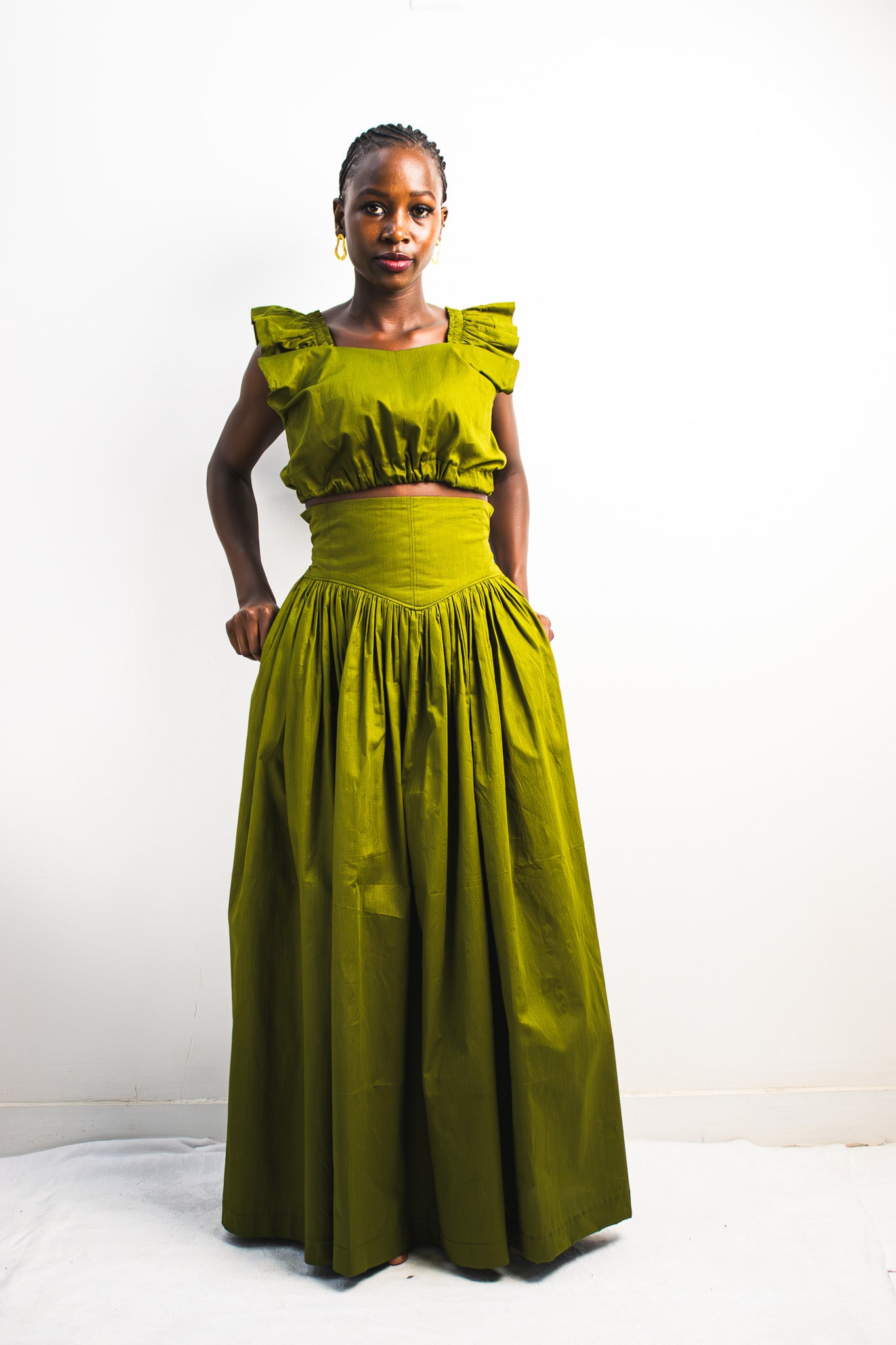 UMBO Corset Skirt - Olive Green