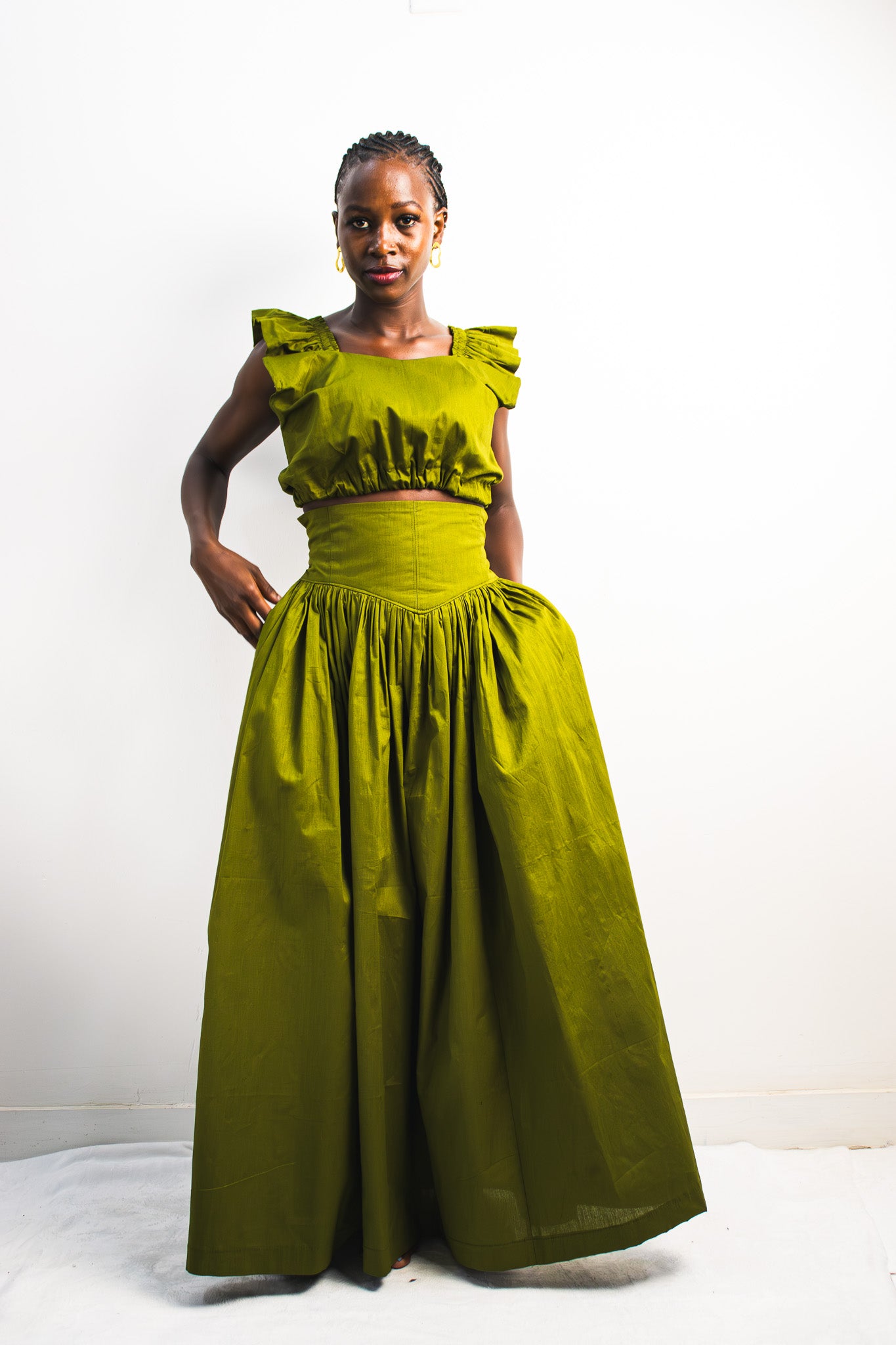UMBO Corset Skirt - Olive Green