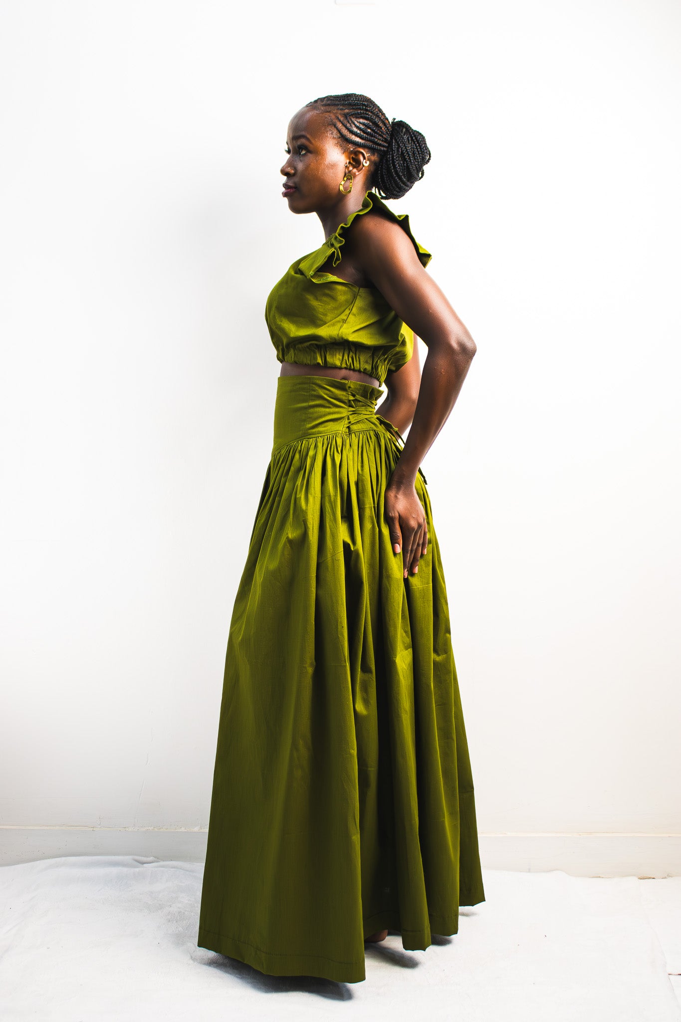 UMBO Corset Skirt - Olive Green