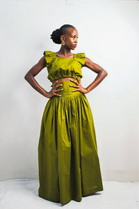 UMBO Corset Skirt - Olive Green