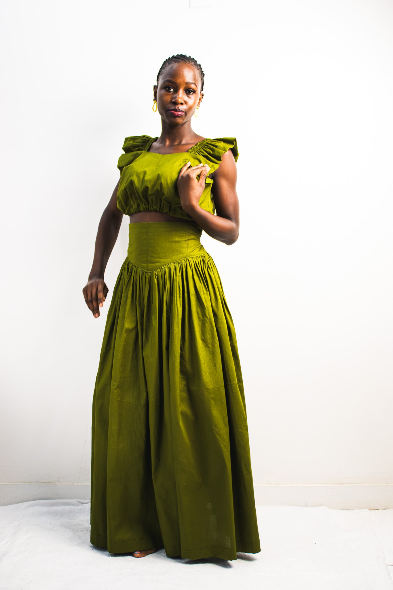 UMBO Corset Skirt - Olive Green