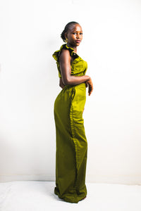 UMBO Crop Top - Olive Green