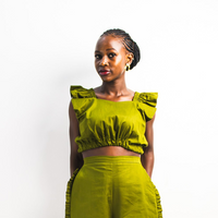 UMBO Crop Top - Olive Green