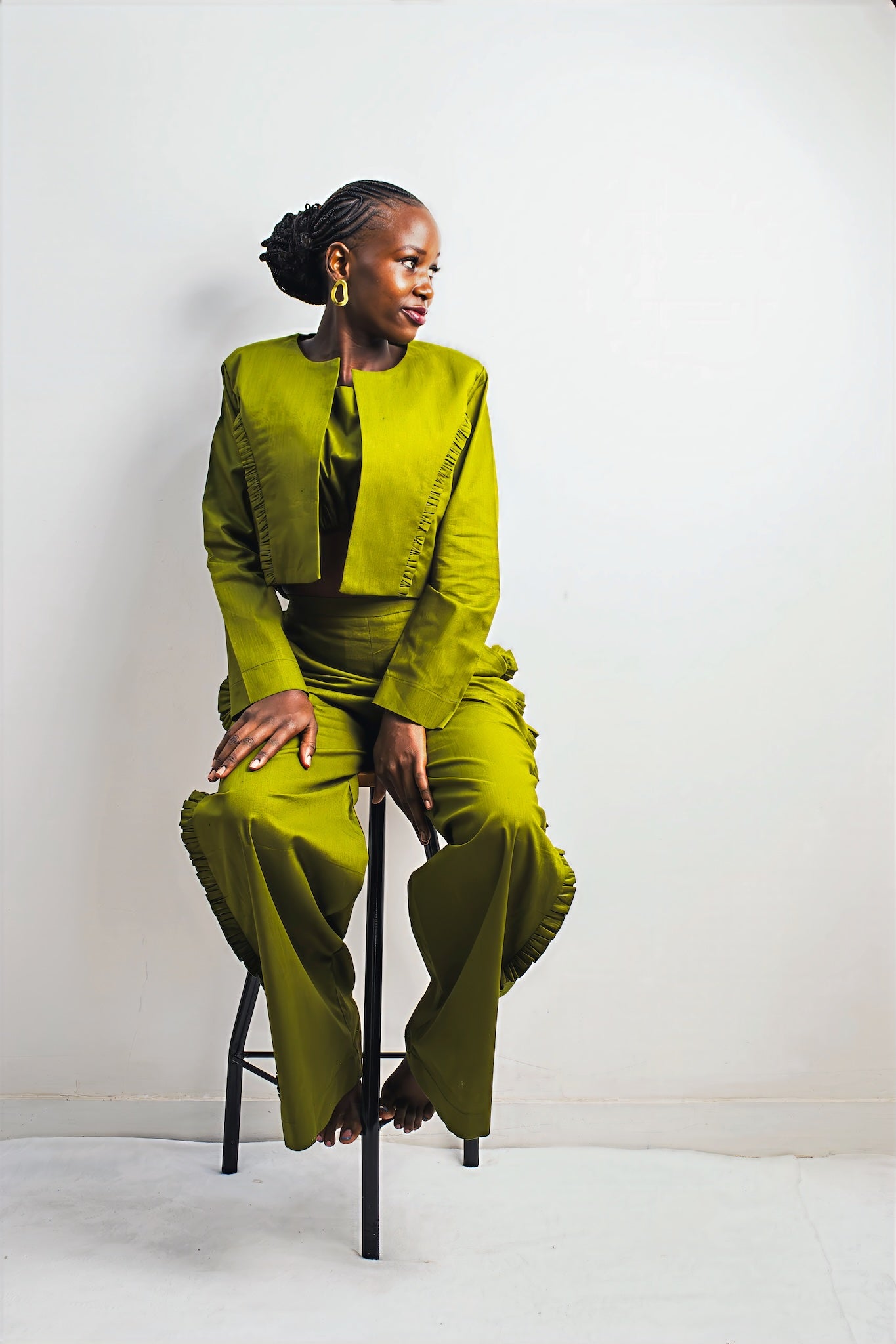 UTU Palazzo Pants - Olive Green
