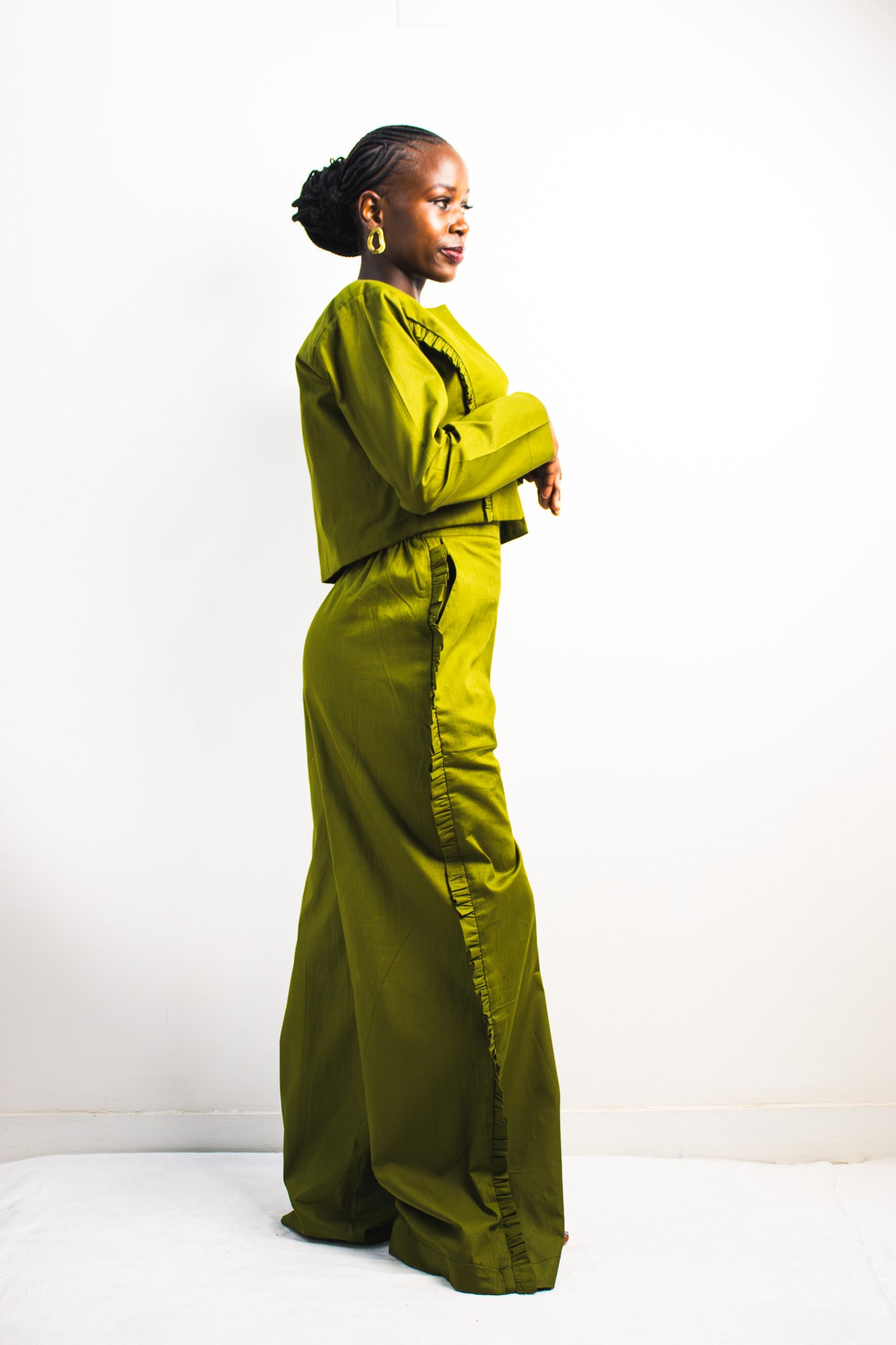 UTU Palazzo Pants - Olive Green