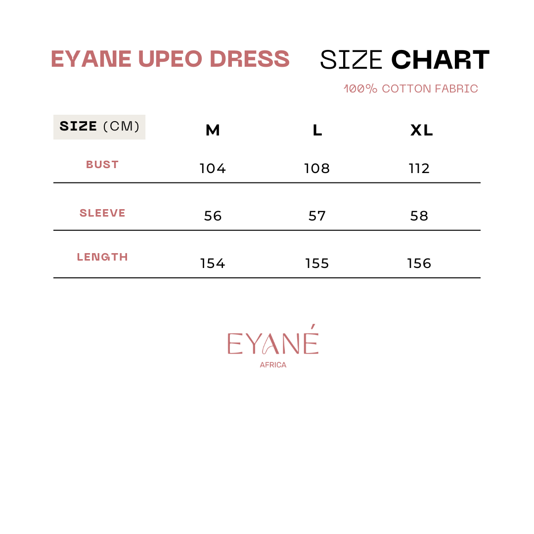 Size Chart for Upeo Puff-Sleeve Maxi Dress -Plum