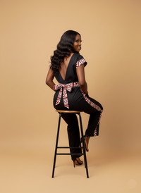 MALKIA PALAZZO & HURU TOP SET -RED