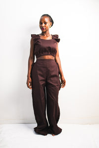UMBO Crop Top - Dark Chocolate