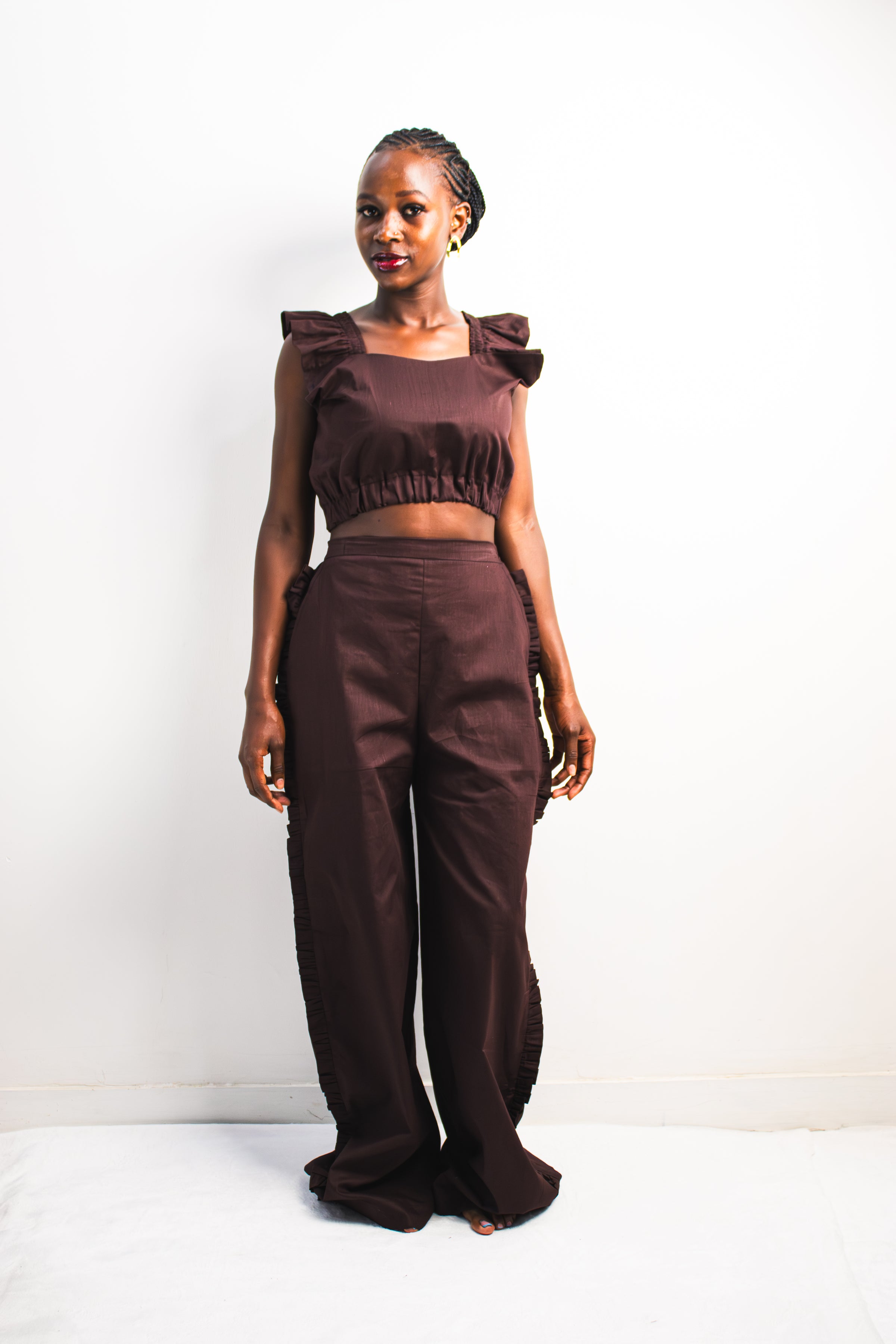 UMBO Crop Top - Dark Chocolate