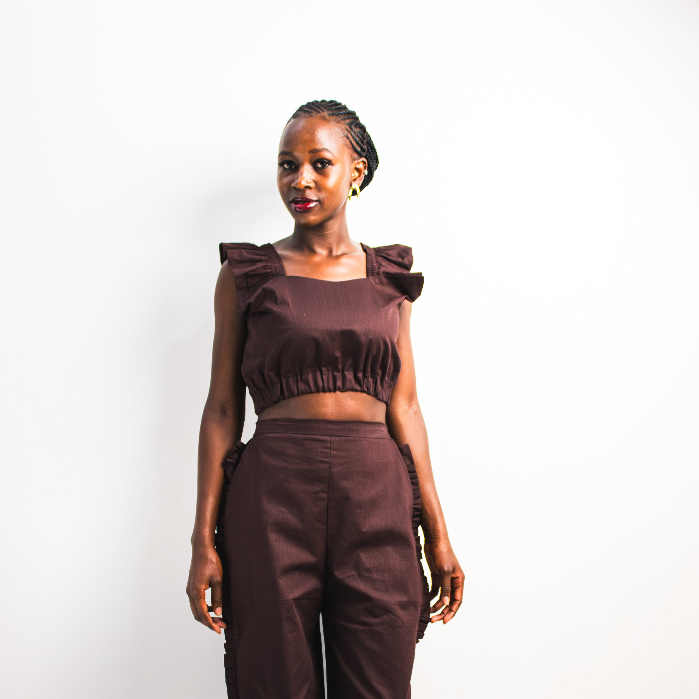 UMBO Crop Top - Dark Chocolate