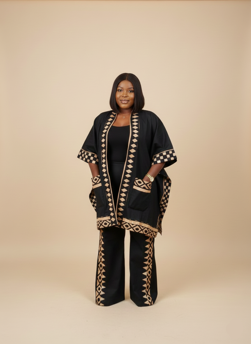 MALKIA TWO PIECE SET -BEIGE