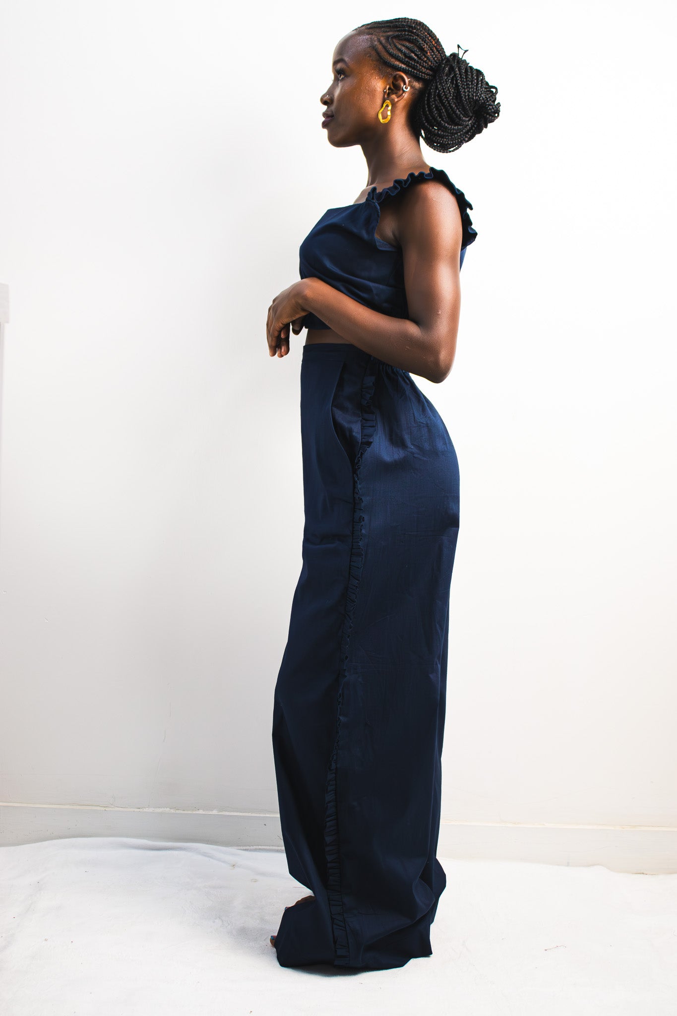 UTU Palazzo Pants - Navy Blue