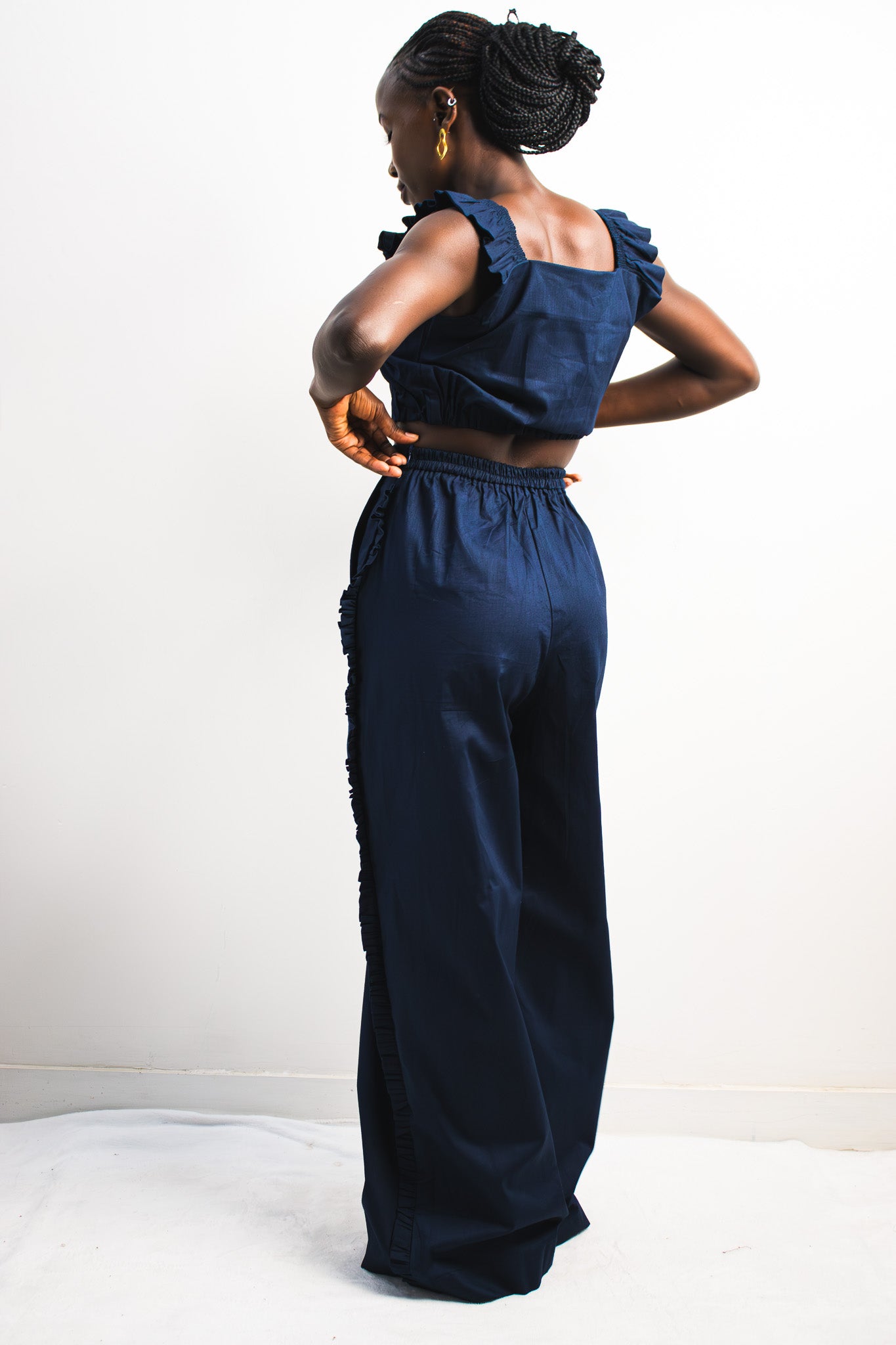 UMBO Crop Top - Navy Blue