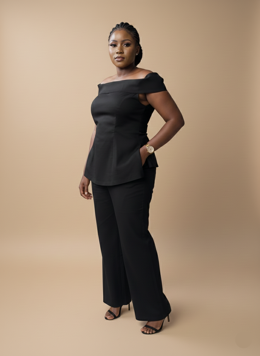 NOIR TESA TWO PIECE SET