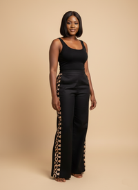 MALKIA PALAZZO PANTS -BEIGE