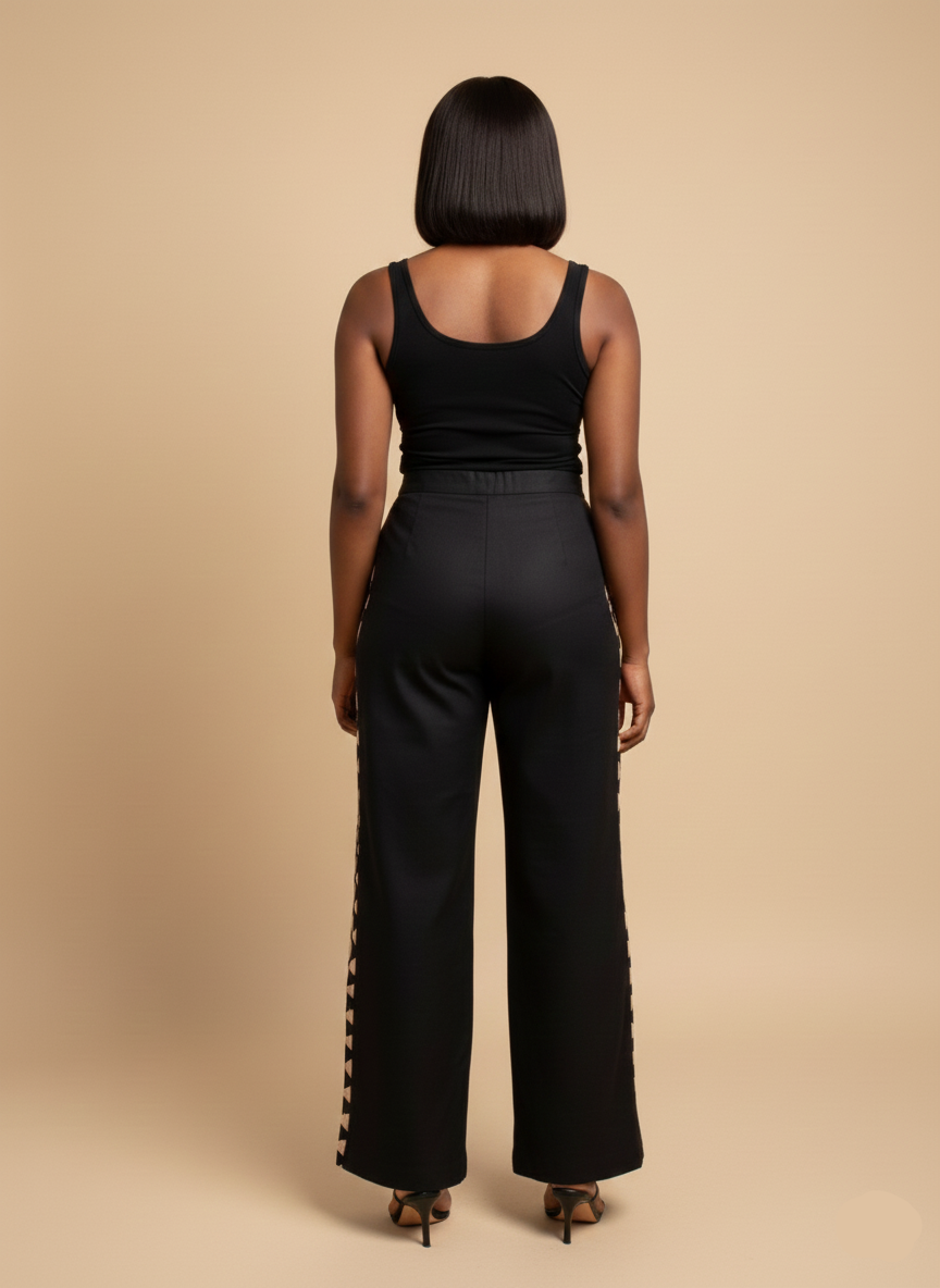 MALKIA PALAZZO PANTS -BEIGE