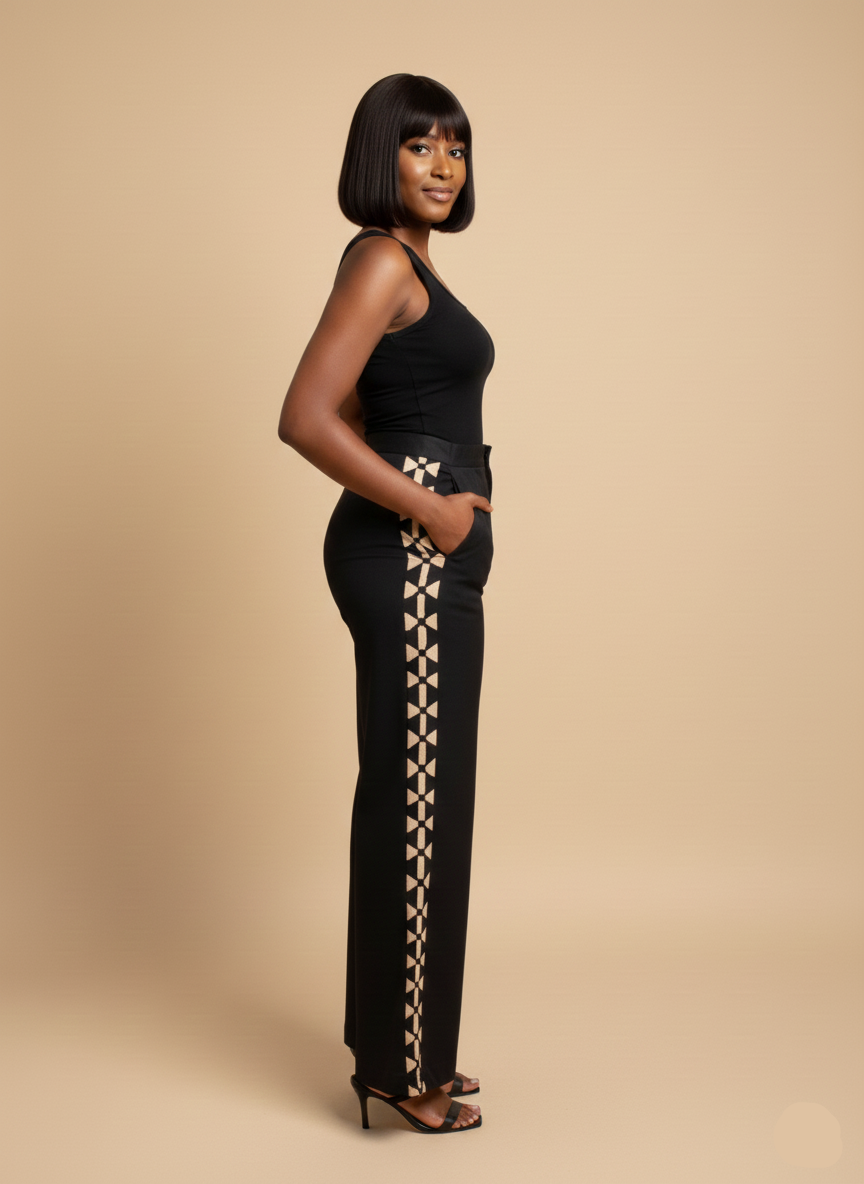 MALKIA PALAZZO PANTS -BEIGE