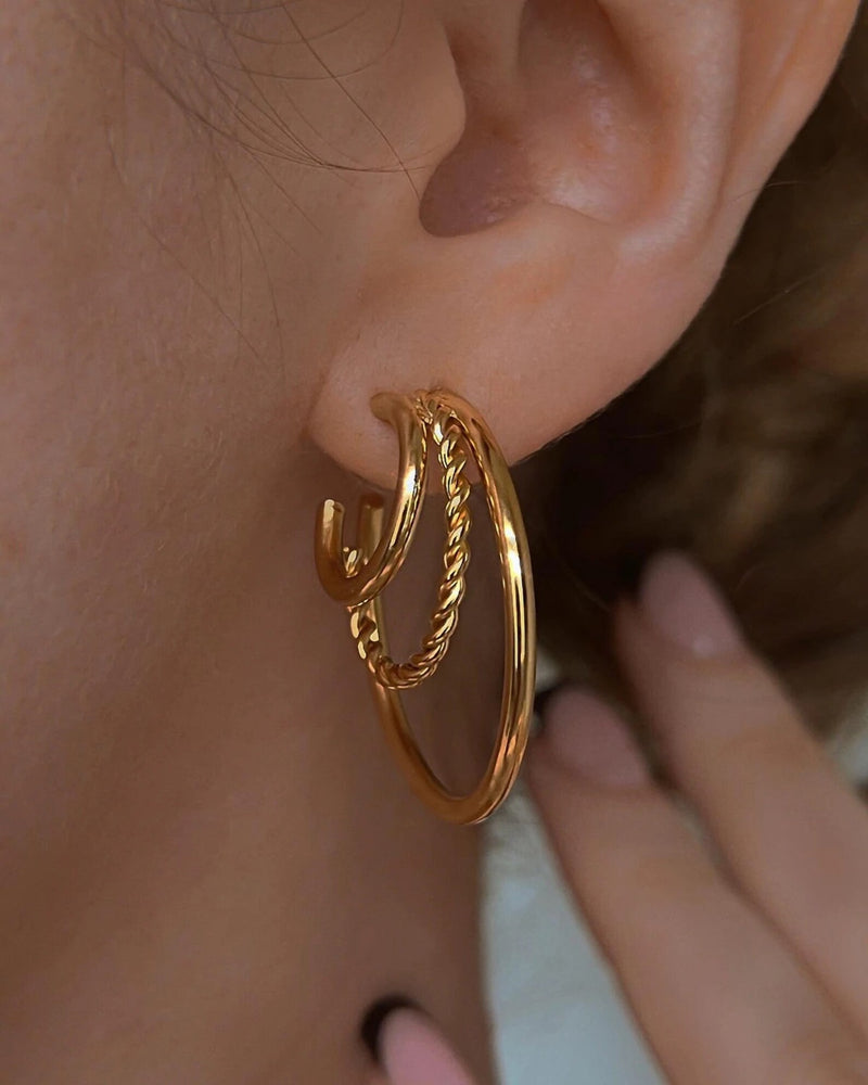 Triple Layered Earrings